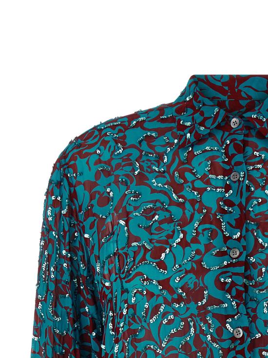  드리스 반 노튼 셔츠 LD2611307873006503 TEAL - DRIES VAN NOTEN