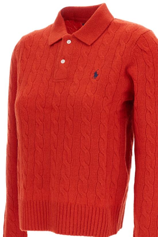 26FW 폴로 랄프로렌 케이블 폴로 니트 211972132501FLANDERSRED - POLO RALPH LAUREN