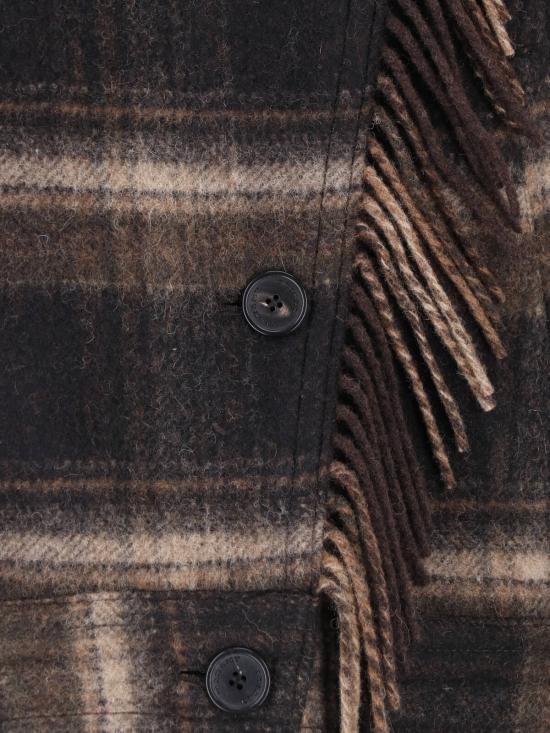 26FW 이자벨마랑에뚜왈 에뚜왈 길레안 체크 울 코트 MA0571FA D3D01E BKKI BROWN - ISABEL MARANT ETOILE