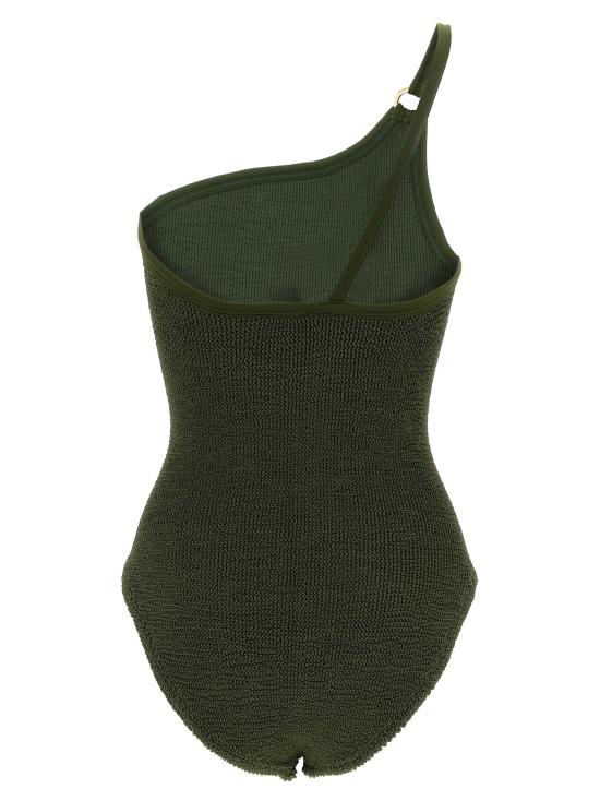  훈자 지 비치웨어 LDCLARASWIMMETALLICKHAKI OLIVE - HUNZA G