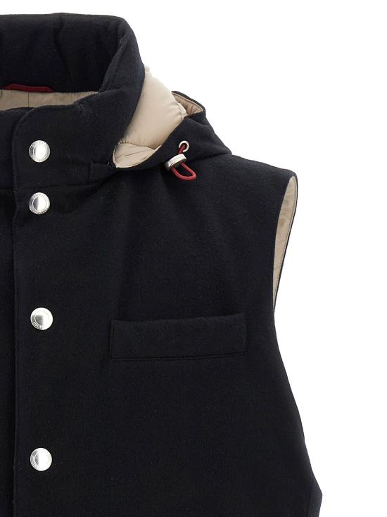 브루넬로 쿠치넬리 베스트 LDMM4701775CEP50 BLACK - BRUNELLO CUCINELLI