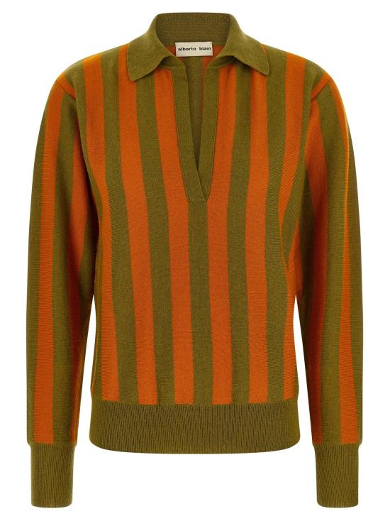  알베르토비아니 스웨터 LDMG836WS0003ORANGEVERDE OLIVE - ALBERTO BIANI