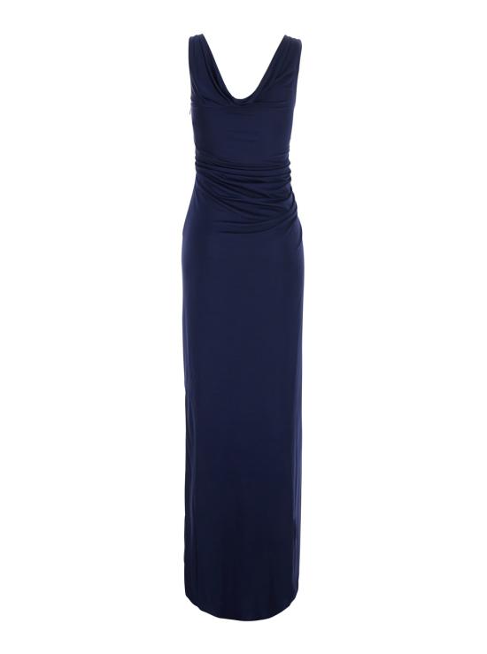 26FW 베르사체 롱 원피스 10267061A124971U610 Blu - VERSACE