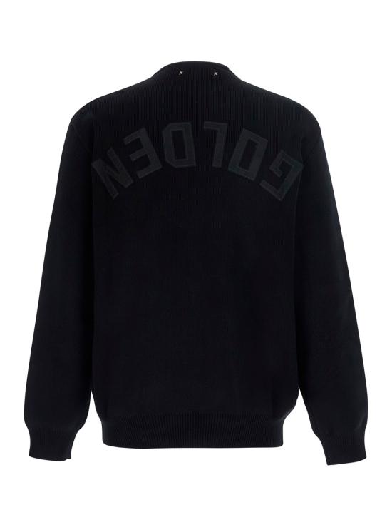 26FW 골든구스 Golden 레터링 밀리터리 크루넥 스웨터 GMP00841P00197290100 Black - GOLDEN GOOSE
