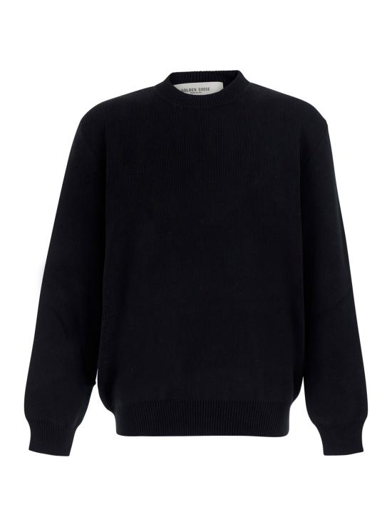 26FW 골든구스 Golden 레터링 밀리터리 크루넥 스웨터 GMP00841P00197290100 Black