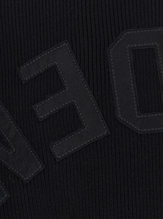 26FW 골든구스 Golden 레터링 밀리터리 크루넥 스웨터 GMP00841P00197290100 Black - GOLDEN GOOSE