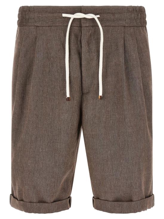  브루넬로 쿠치넬리 숏팬츠 LDMZ408U0020C009 BROWN