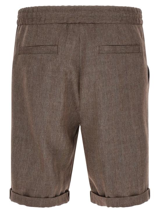  브루넬로 쿠치넬리 숏팬츠 LDMZ408U0020C009 BROWN - BRUNELLO CUCINELLI