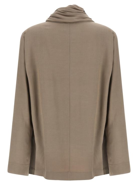  누드 블라우스 LD1103W2625040 DOVE GRAY - NUDE