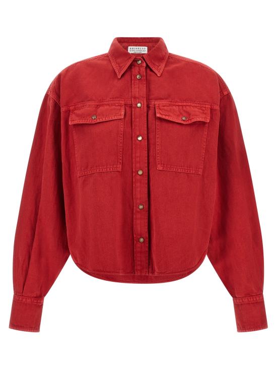  브루넬로 쿠치넬리 셔츠 LDML996NC206C9053 RED