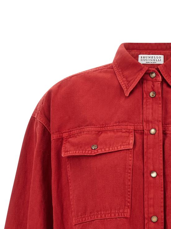  브루넬로 쿠치넬리 셔츠 LDML996NC206C9053 RED - BRUNELLO CUCINELLI