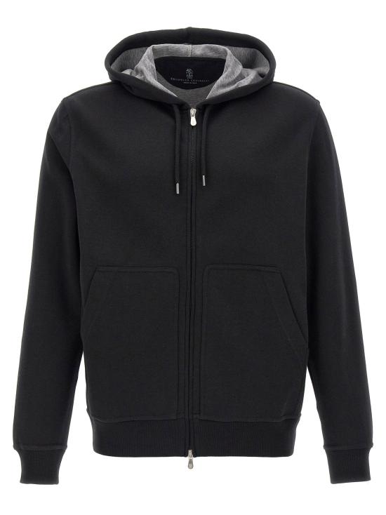  브루넬로 쿠치넬리 후드 티셔츠 LDMM8319069GC101 BLACK