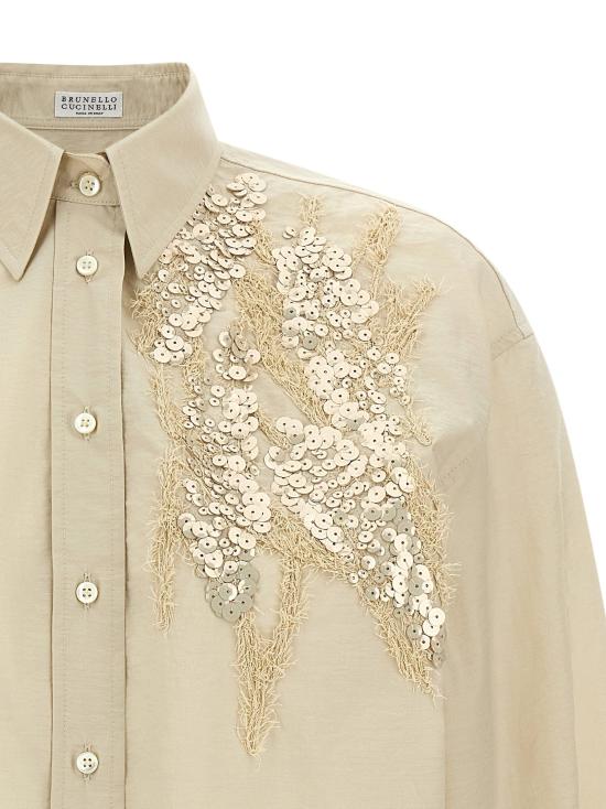  브루넬로 쿠치넬리 셔츠 LDM0F79RJ926C9593 CREAM - BRUNELLO CUCINELLI
