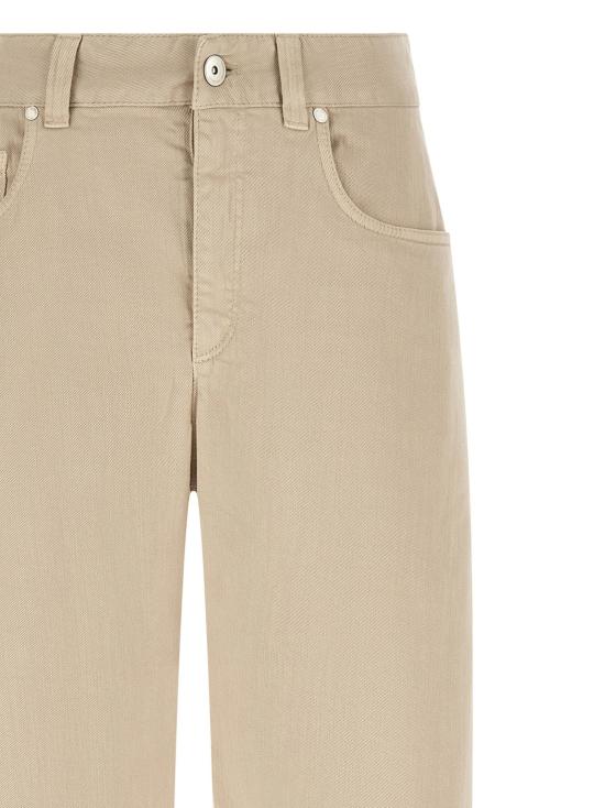  브루넬로 쿠치넬리 데님 팬츠 LDMH137P4057C2471 BEIGE - BRUNELLO CUCINELLI