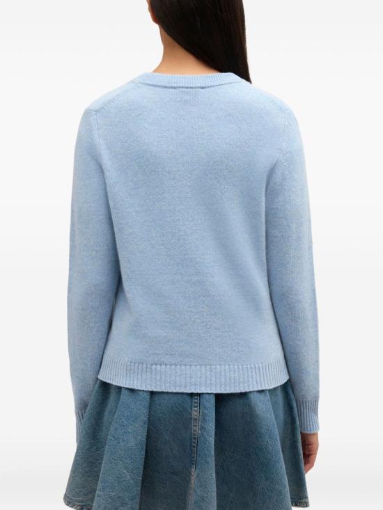  가니 그래픽 울 니트 A1070047646 P26 LIGHT BLUE - GANNI