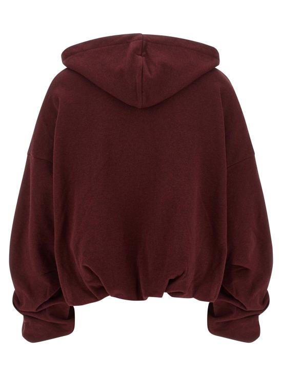  드리스 반 노튼 후드 티셔츠 LD2621311074612376 BURGUNDY - DRIES VAN NOTEN