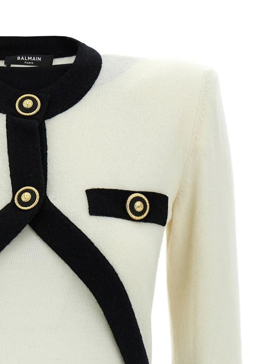  발망 원피스 LDEF1R9259KH91GAU CREAM - BALMAIN