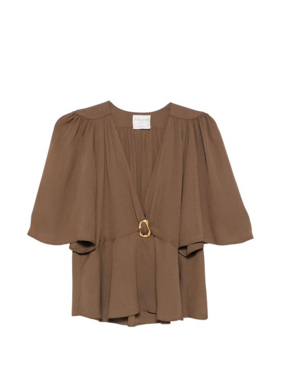  포르테포르테 블라우스 15086MYTOPOUD AI26 BROWN