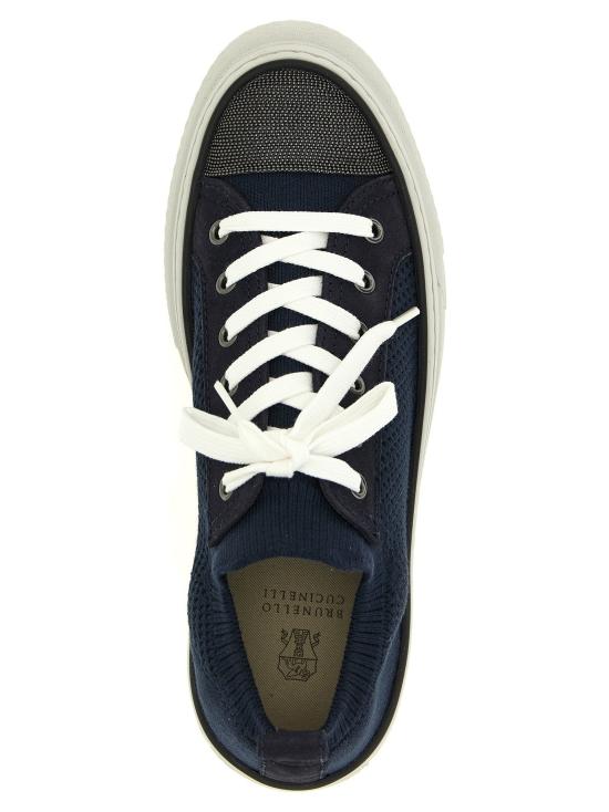  브루넬로 쿠치넬리 스니커즈 LDMZ35G2650C4224 NAVY - BRUNELLO CUCINELLI