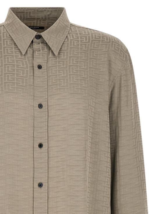  발망 셔츠 LDGH1HS555VI749DJ TAUPE - BALMAIN