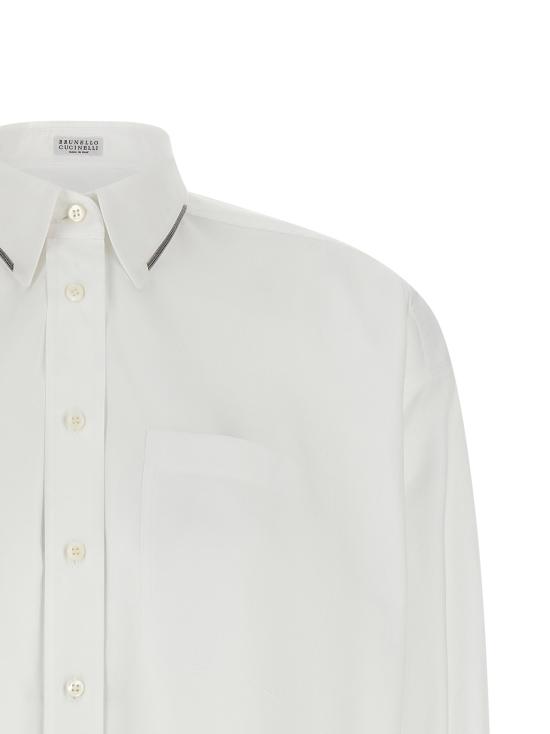 브루넬로 쿠치넬리 셔츠 LDMH772M1O16C159 WHITE - BRUNELLO CUCINELLI