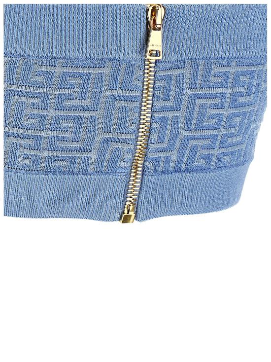  발망 민소매 티셔츠 LDEF1AA025KI02SPB BLUE - BALMAIN