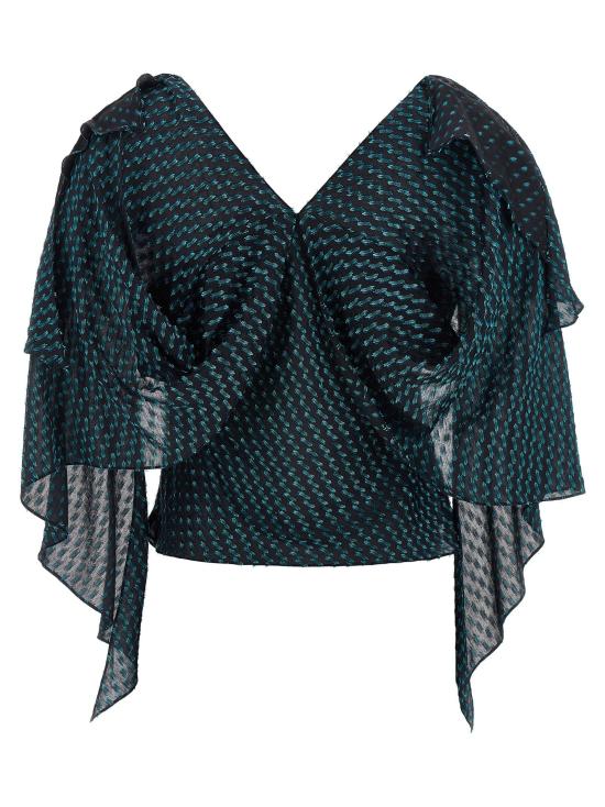  키코 코스타디노브 블라우스 LDKKWSS26SH0452 TEAL - KIKO KOSTADINOV