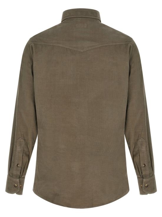  브루넬로 쿠치넬리 셔츠 LDML6884008C6070 GREEN - BRUNELLO CUCINELLI