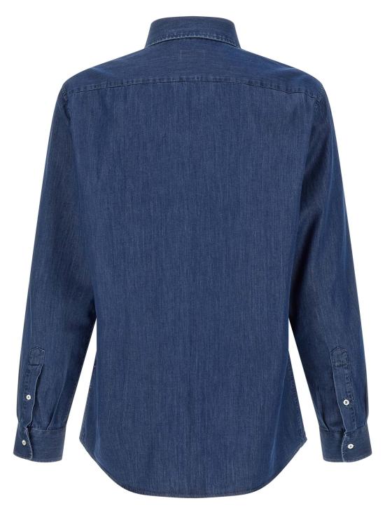  브루넬로 쿠치넬리 셔츠 LDMR6830627C003 INDIGO - BRUNELLO CUCINELLI