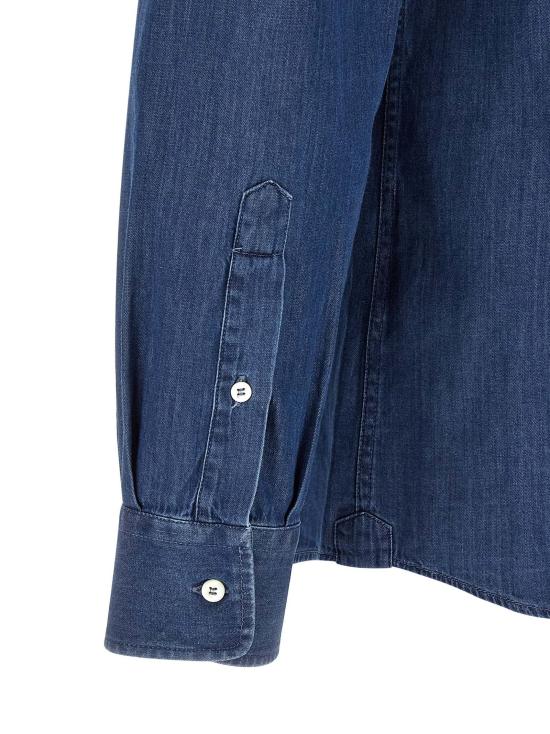 브루넬로 쿠치넬리 셔츠 LDMR6830627C003 INDIGO - BRUNELLO CUCINELLI