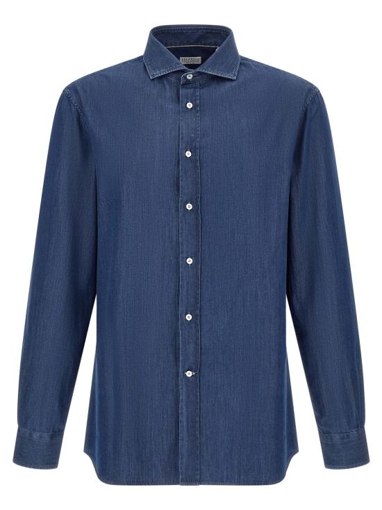  브루넬로 쿠치넬리 셔츠 LDMR6830627C003 INDIGO