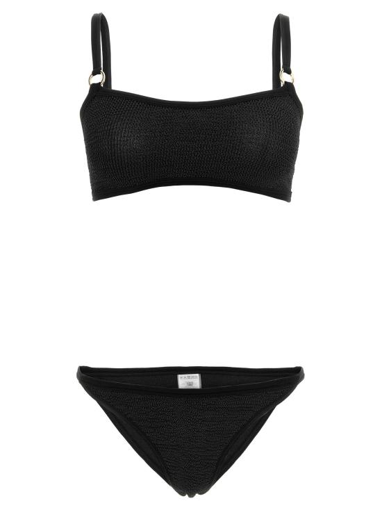  훈자 지 비치웨어 LDIRISBIKINIGOLDHOOPSBLACK