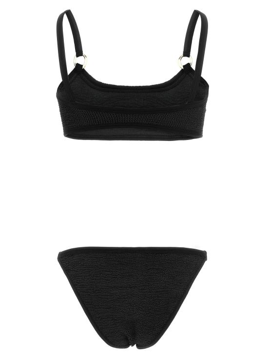  훈자 지 비치웨어 LDIRISBIKINIGOLDHOOPSBLACK - HUNZA G