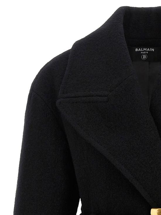 발망 코트 LDHF1UA215WC700PA BLACK - BALMAIN