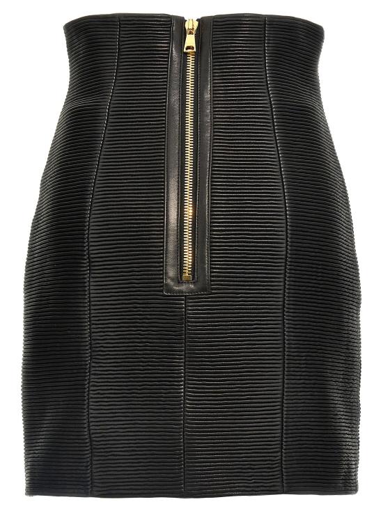  발망 스커트 LDEF1LA495LC620PA BLACK - BALMAIN
