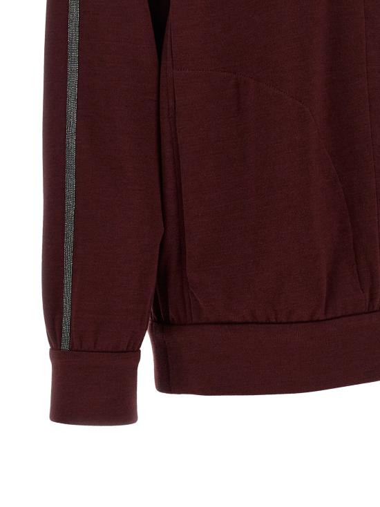  브루넬로 쿠치넬리 후드 티셔츠 LDMP828SM606C9813 BURGUNDY - BRUNELLO CUCINELLI