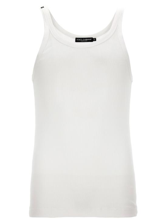  돌체앤가바나 민소매 티셔츠 LDG8PA8TFU7AVW0800 WHITE