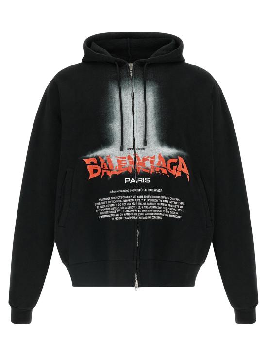  발렌시아가 후드 티셔츠 LD850338TUVQ91000 BLACK