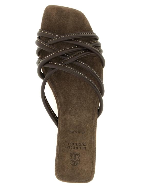 브루넬로 쿠치넬리 샌들 LDMZGAC3239C8279 BLACK - BRUNELLO CUCINELLI
