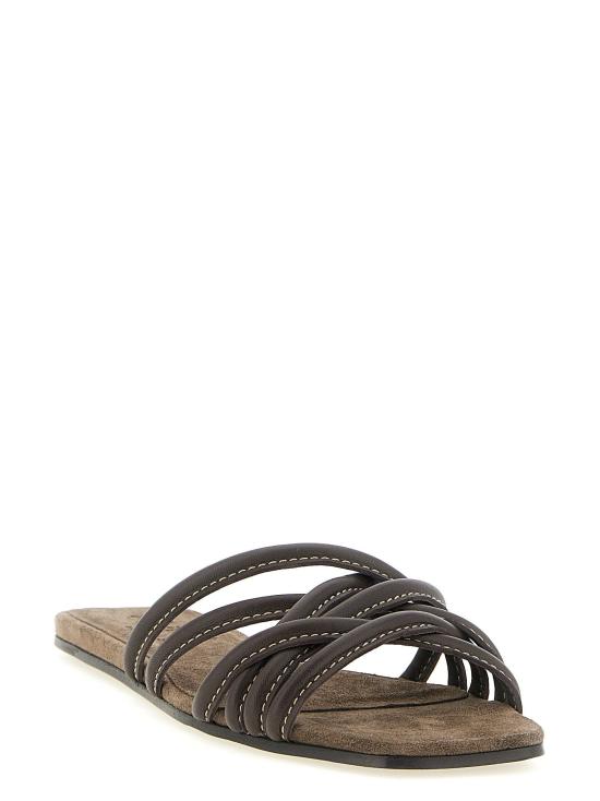 브루넬로 쿠치넬리 샌들 LDMZGAC3239C8279 BLACK - BRUNELLO CUCINELLI