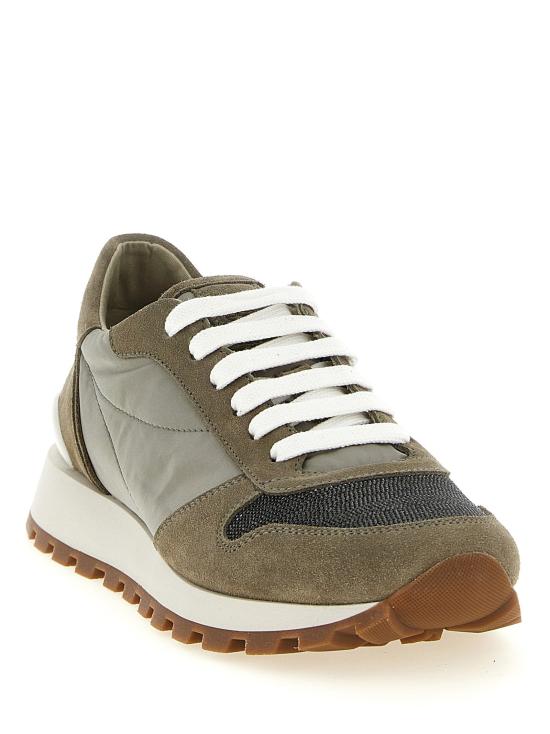  브루넬로 쿠치넬리 스니커즈 LDMZ47G1960C7550 GREEN - BRUNELLO CUCINELLI
