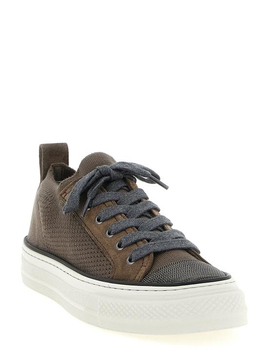  브루넬로 쿠치넬리 스니커즈 LDMZ35G2650C8705 TAUPE - BRUNELLO CUCINELLI