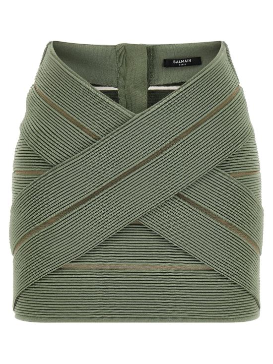  발망 스커트 LDGF0LBB48KJ757EU SAGE GREEN