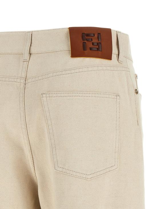  펜디 데님 팬츠 LDFLP882AOHVF1W0T CREAM - FENDI