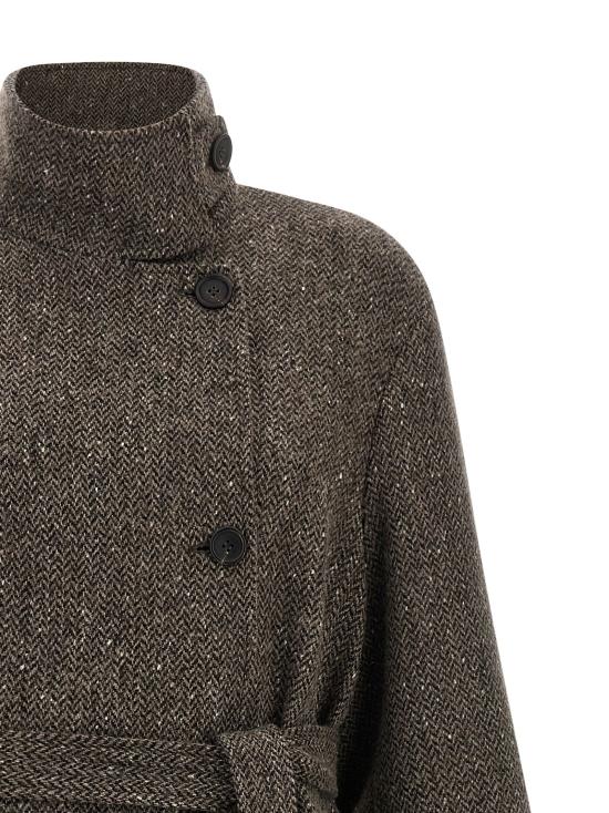  브루넬로 쿠치넬리 코트 LDMG5669766C004 BROWN - BRUNELLO CUCINELLI