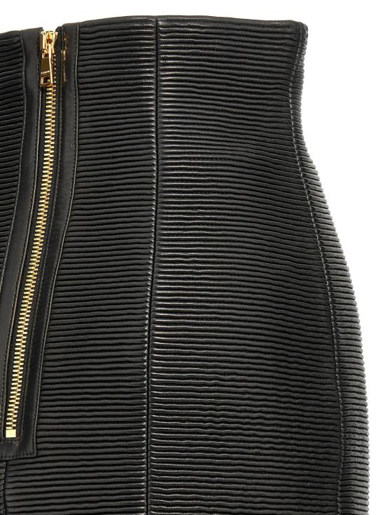  발망 스커트 LDEF1LA495LC620PA BLACK - BALMAIN
