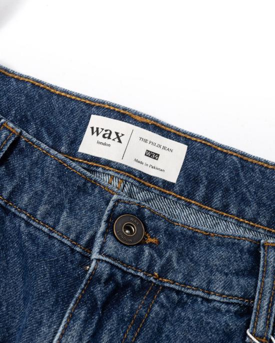  왁스 런던 데님 팬츠 AW25 DEN LOO BPV BUW 90s BLUE WASH 32 - WAX LONDON