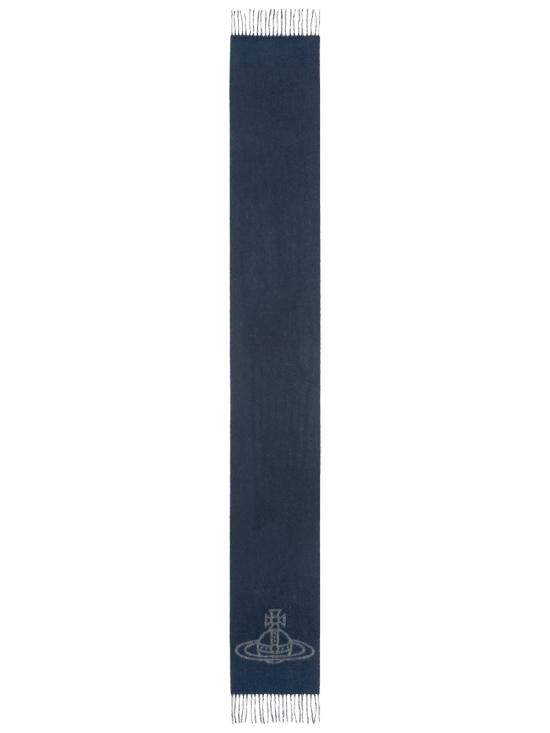 26FW 비비안웨스트우드 싱글 ORB 더블 페이스 머플러 81030006 W01MK P407 MINERAL GREY DOM