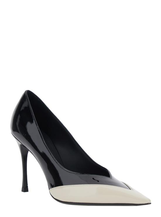 26FW 살바토레 페라가모 힐/펌프스 01M399797085002 White black - SALVATORE FERRAGAMO