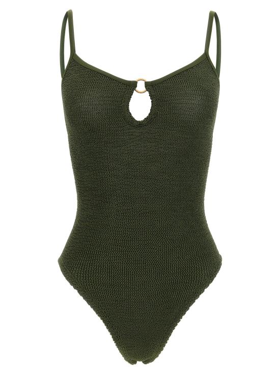  훈자 지 비치웨어 LDTONISWIMMETALLICKHAKI OLIVE